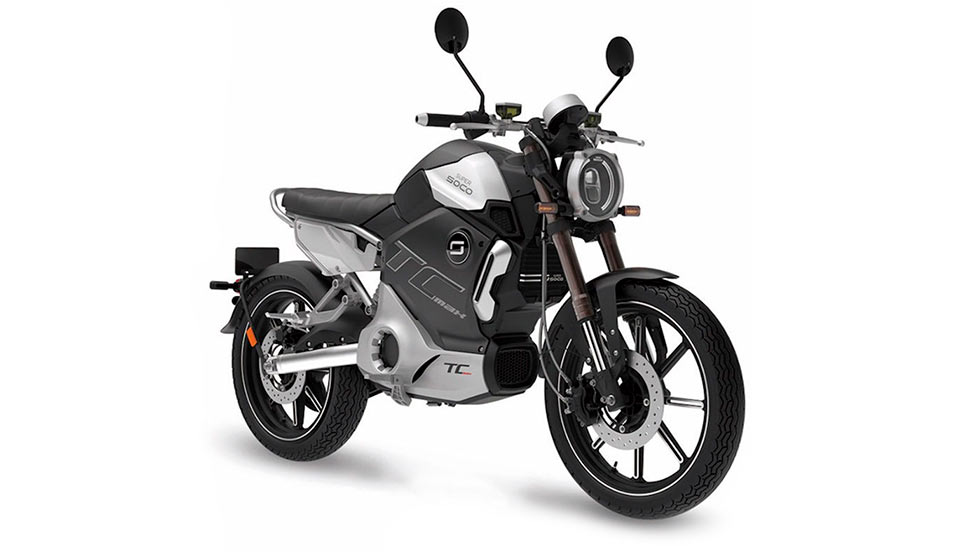 La moto elettrica equivalente 125 cc più economica Super Soco TC Max