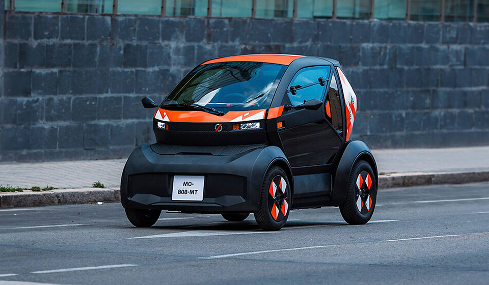 Design esterno del Mobilize Duo quadriciclo elettrico